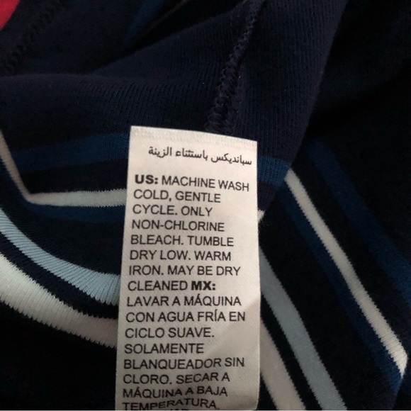 ⭐️NEW⭐️White House Black Market (WHBM) Short Sleeve Stripe Knit Shift Dress - Picture 10 of 12